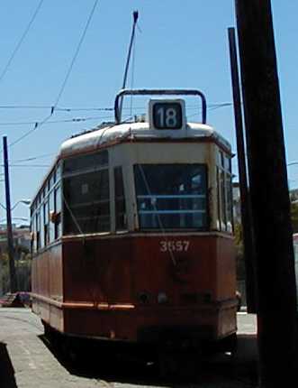 San Francisco MUNI Hamburg V6E tram 3557